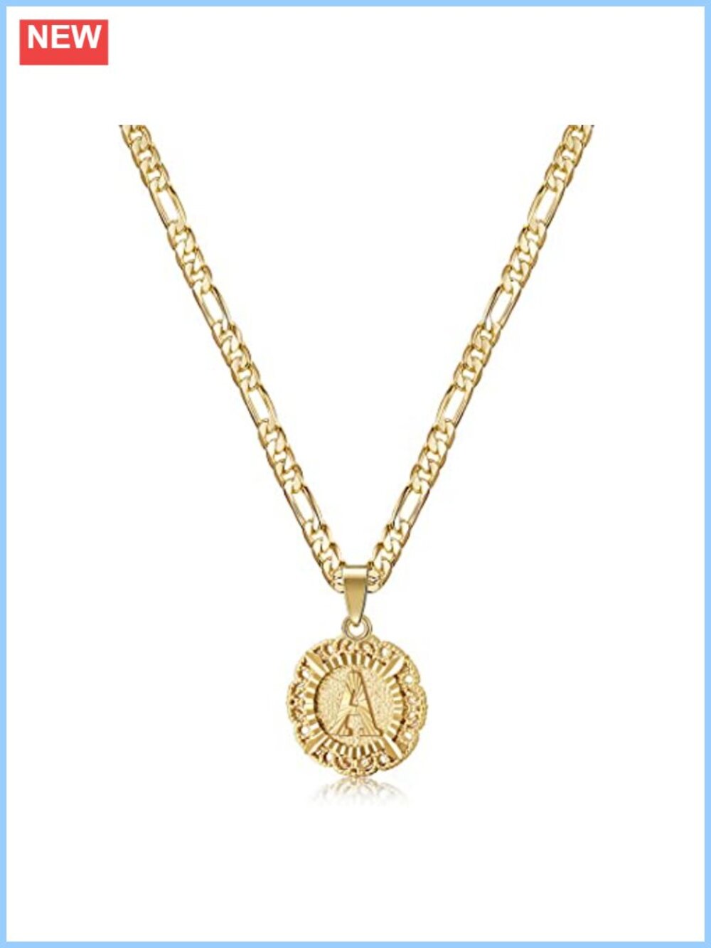 Personalized Initial Pendant Necklace Stainless Steel Hypoallergenic Gift